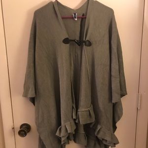 Gray poncho